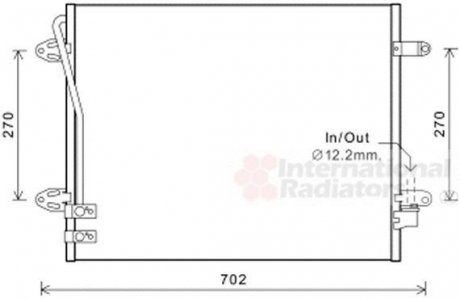 Радиатор кондиціонера van Wezel 58005322