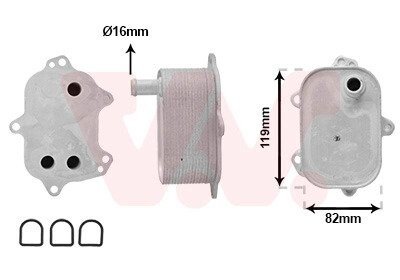 Радіатор масляний AUDI Q5 09/12 > 17 van Wezel 03013710