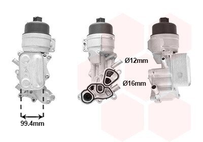 Радіатор масляний CITROEN/ PEUGEOT в зборі van Wezel 40013702 на Пежо 308