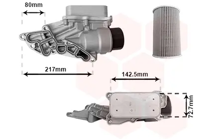 Радіатор масляний MERCEDES W204/W207/W211 DIESEL в сборі (вир-во) van wezel 30013688