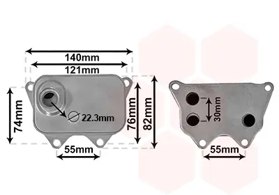Радиатор масляный SEAT; VW; SKODA; AUDI (пр-во) van wezel 03013704