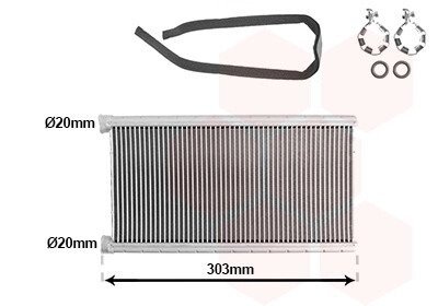 Радіатор обігрівача AUDI A6/А7/А8 2017- van Wezel 03016703