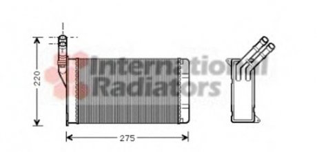 Радиатор обігрівача CITR ZX/XANTIA / PEUG 306 van Wezel 09006082