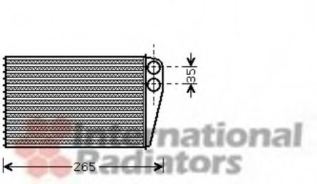 Радиатор обігрівача RENAULT MEGANE II (02-) (вир-во) van Wezel 43006354