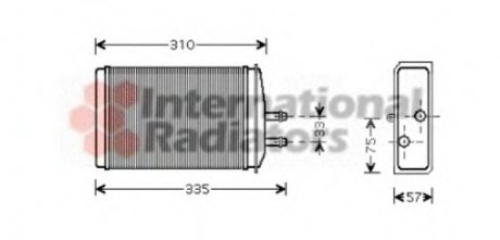 Радіатор обігрівача SKODA FELICIA (6U) (94-) 1.3 (вир-во) van Wezel 76006016