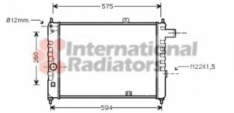 Радиатор охлаждения ASCONA C/KAD D MT 81-88(пр-во) van Wezel 37002055
