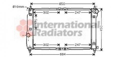 Радіатор охлаждения CHEVROLET AVEO (T250, T255) (05-) 1.4 i 16V (пр-во) van Wezel 81002067