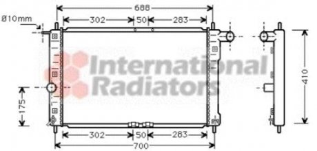 Радиатор охлаждения DAEWOO LANOS (97-) 1.3-1.6 i (пр-во) van Wezel 81002014