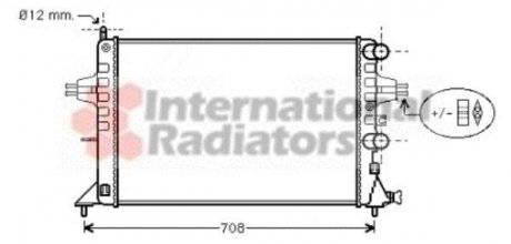 Радиатор охлаждения двигателя ASTRAG 1.2/16V MT +AC 98- van Wezel 37002255