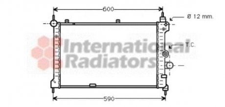 Радиатор охлаждения двигателя KADETT E15TD/ASTRA F 17TD van Wezel 37002127
