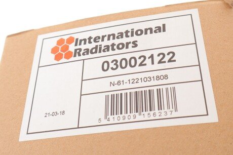 Радіатор охолодження двигуна van Wezel 03002122