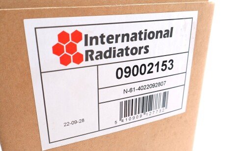 Радіатор охолодження двигуна van Wezel 09002153