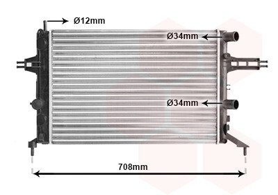 Радиатор охлаждения двигателя van Wezel 37002257