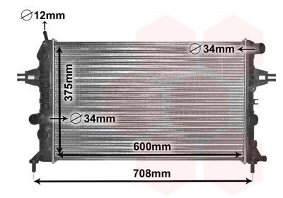 Радіатор охолодження двигуна van Wezel 37002296