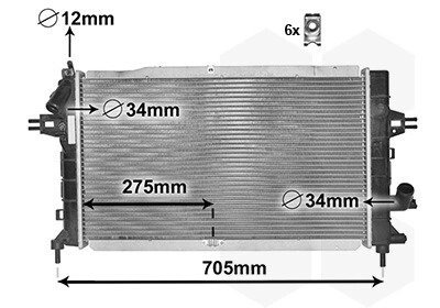 Радиатор охлаждения двигателя van Wezel 37002364