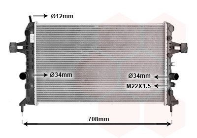 Радиатор охлаждения двигателя van Wezel 37002440