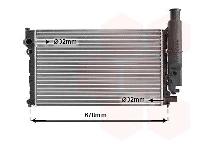 Радіатор охолодження двигуна van Wezel 40002097 на Пежо 405