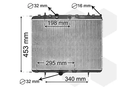 Радиатор охлаждения двигателя van wezel 40002255