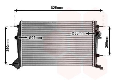 Радиатор охлаждения двигателя van Wezel 43002414