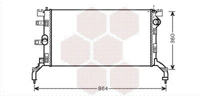 Радиатор охлаждения двигателя van Wezel 43002415 на Рено Latitude