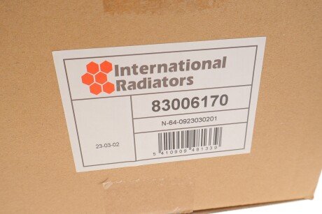 Радиатор охлаждения двигателя van Wezel 83006170