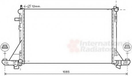 Радиатор охлаждения двигателя van Wezel 43002560