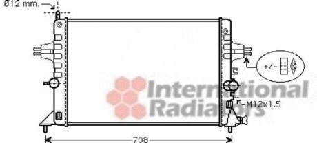 Радіатор охлаждения OPEL ASTRA G (98-) 1.6i (пр-во) van Wezel 37002440