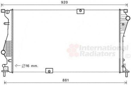 Радиатор охлаждения двигателя van Wezel 43002601