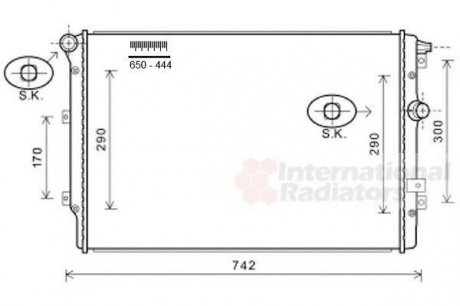 Радиатор охлаждения SEAT; VW (пр-во) van Wezel 58002324