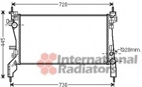 Радиатор охолодження van Wezel 17002380