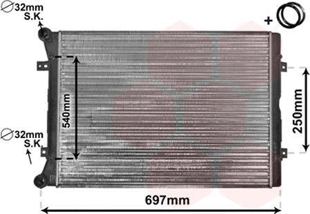 Радіатор охолодження двигуна van Wezel 58002283