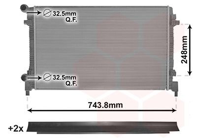 Радиатор охолодження van Wezel 58012711