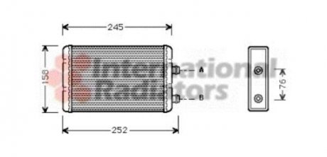 Радиатор отопителя FIAT; LANCIA (пр-во) van Wezel 17006220