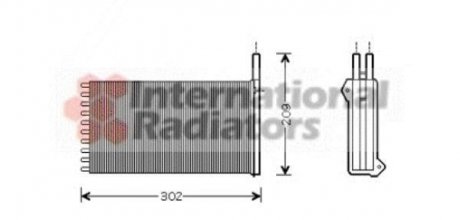 Радиатор отопителя FORD ESCORT/ORION 90-00 van Wezel 18006154