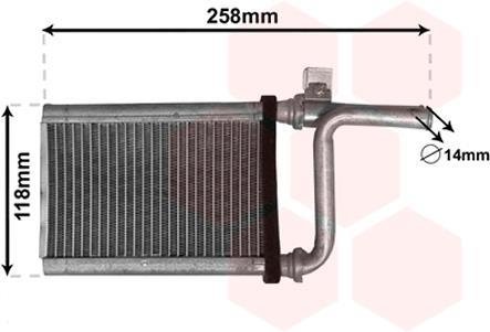 Радіатор пічки van Wezel 32006254