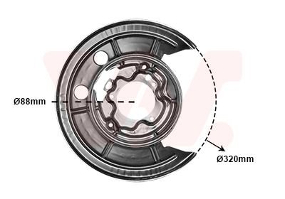 Захист гальмівного диска van Wezel 1651374