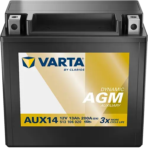 Акумулятор VARTA 12В 13Агод./200А AGM AUXILIARY (L+ m6) 150x87x146 B00 - без монтажного фланця (agm) varta 513106020K262
