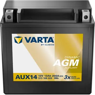 Акумулятор VARTA 12В 13Агод./200А AGM AUXILIARY (L+ m6) 150x87x146 B00 - без монтажного фланця (agm) varta 513106020K262