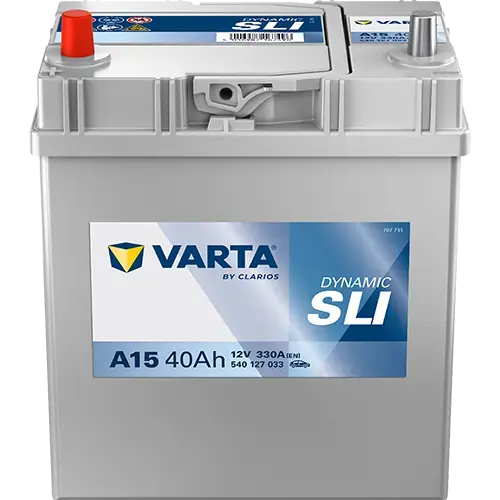 Акумулятор VARTA 12В 40Агод./330А (EN) Dynamic SLI (L+ тонкі клеми (японські транспортні засоби)) 187x127x227 B00 - без монтажного фланця (пусковий) varta 540127033K262