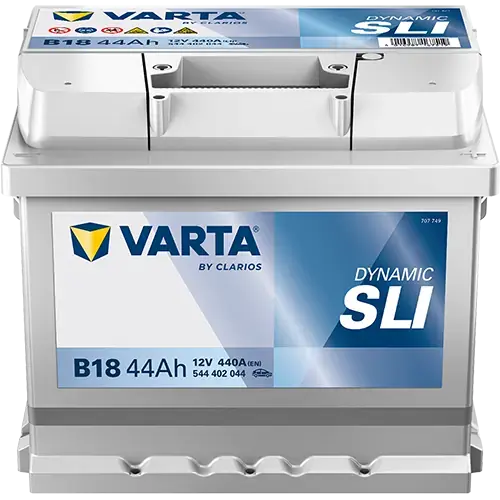 Акумулятор VARTA 12В 44Агод./440А (EN) Dynamic SLI (R+ стандартні клеми) 207x175x175 B13 - монтажний фланець 10.5мм (пусковий) varta 544402044K262