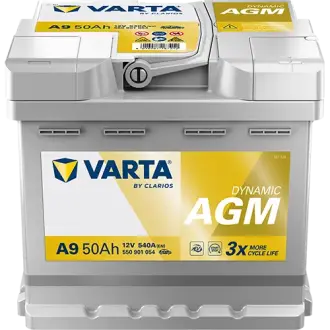 Акумулятор VARTA 12В 50Агод./540А (EN) Dynamic AGM START&STOP AGM (R+ стандартні клеми) 207x175x190 B13 - монтажний фланець 10.5мм (пусковий/agm) varta 550901054K262