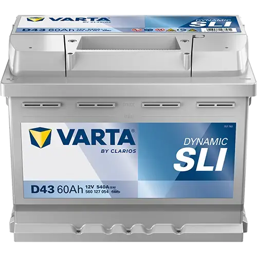Акумулятор VARTA 12В 60Агод./540А (EN) Dynamic SLI (L+ стандартні клеми) 242x175x190 B03 - монтажний фланець 10.5мм (пусковий) Varta 560127054K262 (фото 1)
