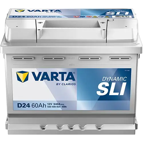 Акумулятор VARTA 12В 60Агод./540А (EN) Dynamic SLI (R+ стандартні клеми) 242x175x190 B13 - монтажний фланець 10.5мм (пусковий) Varta 560408054K262 (фото 1)