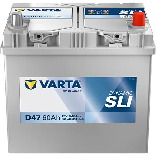 Акумулятор VARTA 12В 60Агод./540А (EN) Dynamic SLI (R+ стандартні клеми) 232x173x225 B00 - без монтажного фланця (пусковий) varta 560410054K262