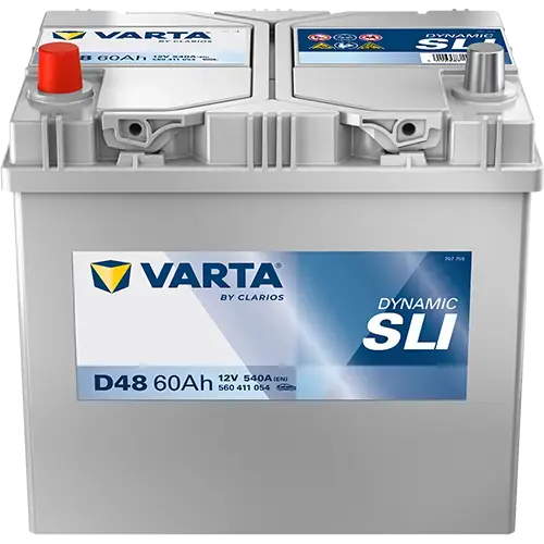 Акумулятор VARTA 12В 60Агод./540А (EN) Dynamic SLI (L+ стандартні клеми) 232x173x225 B00 - без монтажного фланця (пусковий) varta 560411054K262