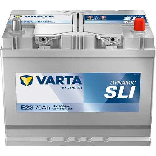 Акумулятор VARTA 12В 70Агод./630А (EN) Dynamic SLI (R+ стандартні клеми) 261x175x220 B01 - монтажний фланець 10.5мм (пусковий) varta 570412063K262