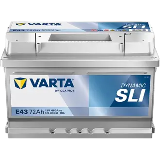Акумулятор VARTA 12В 72Агод./680А (EN) Dynamic SLI (R+ стандартні клеми) 278x175x175 B13 - монтажний фланець 10.5мм (пусковий) Varta 572409068K262