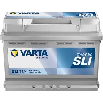 Акумулятор VARTA 12В 74Агод./680А (EN) Dynamic SLI (L+ стандартні клеми) 278x175x190 B13 - монтажний фланець 10.5мм (пусковий) Varta 574013068K262