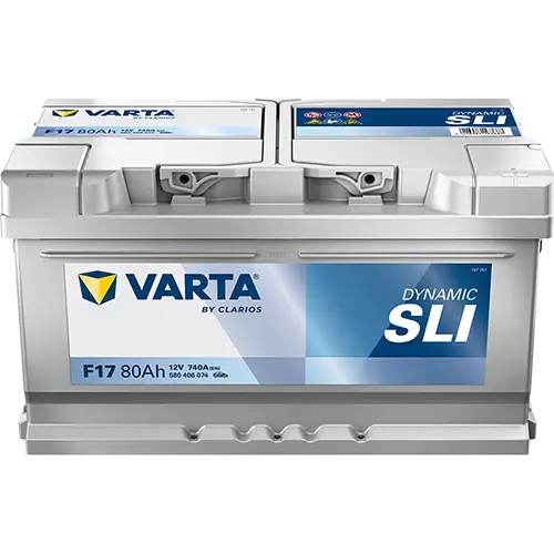 Акумулятор VARTA 12В 80Агод./740А (EN) Dynamic SLI (R+ стандартні клеми) 315x175x175 B13 - монтажний фланець 10.5мм (пусковий) Varta 580406074K262 (фото 1)
