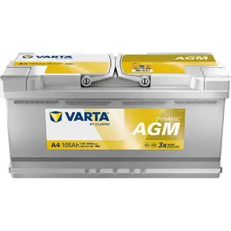 Акумулятор VARTA 12В 105Агод./950А (EN) Dynamic AGM START&STOP AGM (R+) 394x175x190 B13 - монтажний фланець 10.5мм Varta 605901095K262